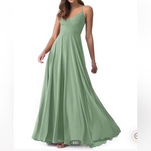 Azazie Matcha Green Bridesmaid Dress